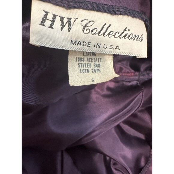 1980’s Vintage Long Sleeve Sequin Dress With Low Back By HW Collections Size 6 - Picture 3 of 4